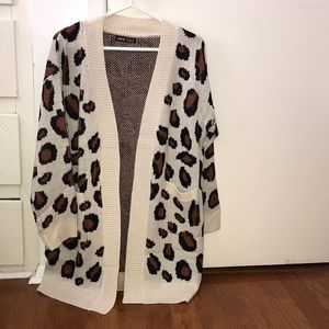 Brand new cheetah print cardigan